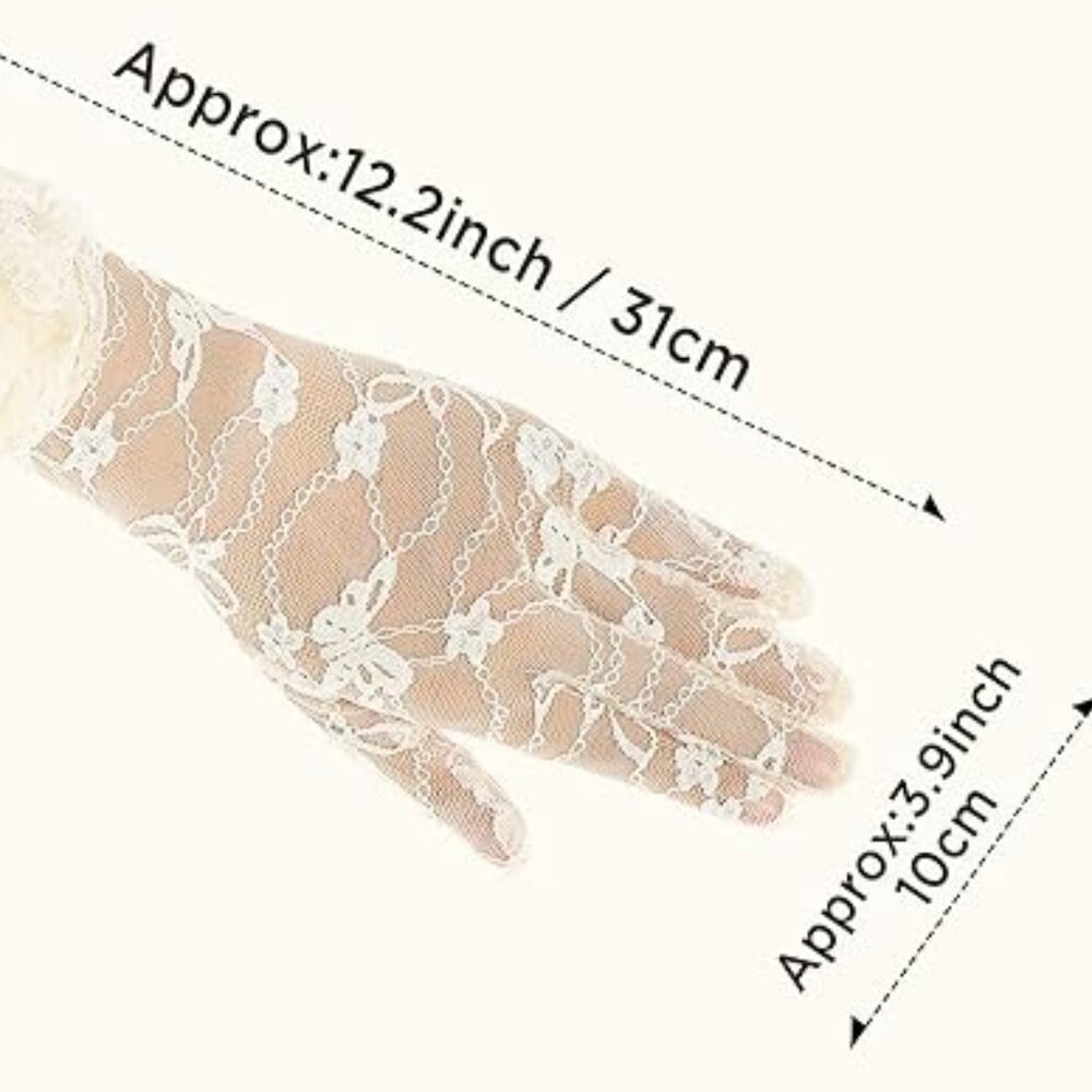 Floral Opera Gloves View 4
